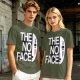 Olive T-shirt with The No Face graphic print