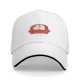 Black baseball cap with cute ghost unicorns sitting on red couch print