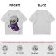 Olive T-Shirt With Grumpy Vampire Holding Coffee Mug Print