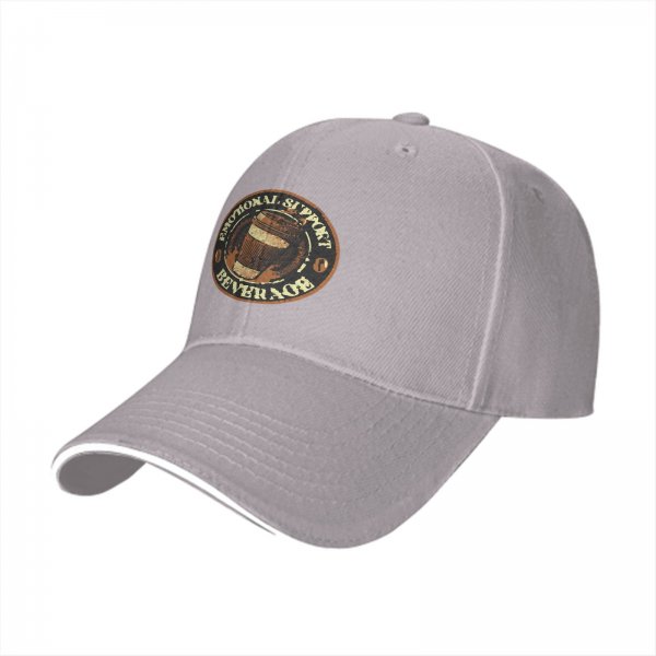 Black Baseball Cap With Emotional Support Beverage Coffee Print