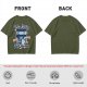 Olive Retro T-Shirt With Vintage Media Print 'Where I Keep My Memories'