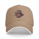Black Baseball Cap With Cute Cat Coffee Print For Cat And Coffee Lovers