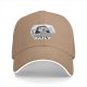 Black baseball cap with grayscale horror girl in bed graphic and DAILY text