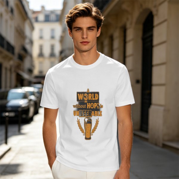 A World Without Hops Is Unbeerable Beer Lover T-Shirt