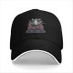 Black Baseball Cap With Giant Monster Cat Cityscape Art Print
