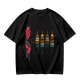 Olive T-Shirt With Cartoon Grill And Skewers Print