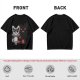 Olive T-Shirt With Cute Raccoon And Shadow Monster Graphic