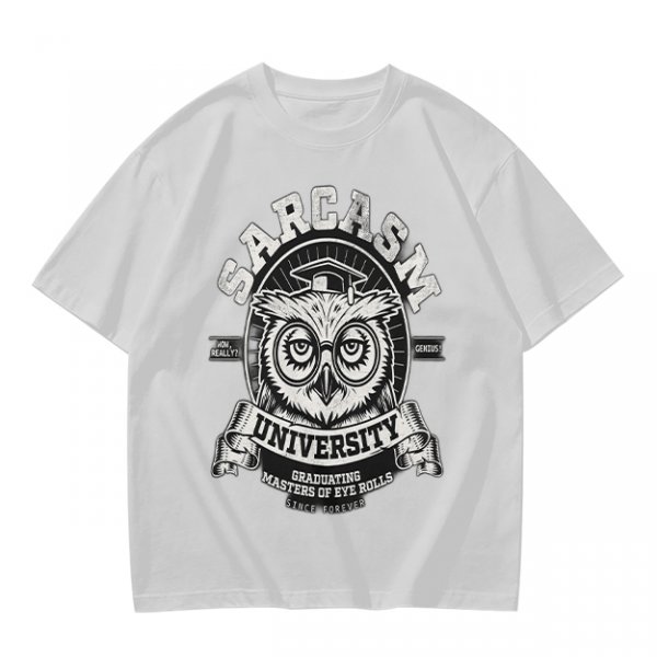 Owl Sarcasm University Masters of Eye Roll Graphic T-Shirt