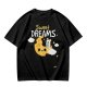 Olive t-shirt with sweet dreams cheese moon and mouse graphic