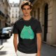 Olive Green T-Shirt With Cute Frog Holding Knife Graphic