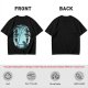 Olive T-Shirt With Silhouetted Forest Scene And Two Figures