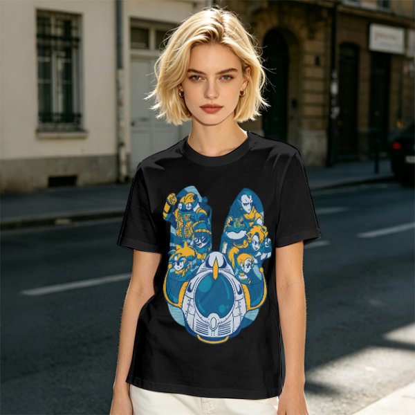 Chrono Trigger Characters and Pod Graphic Olive T-Shirt