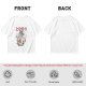 Olive T-shirt with horror stylized Totoro graphic and Japanese text