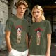 Olive T-Shirt With Capybara Frappuccino Graphic Print