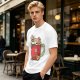 Olive T-Shirt With Cute Capybara In Christmas Hot Cocoa Mug Print