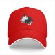 Black Baseball Cap With Yin Yang Cats Graphic Design