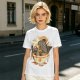 Olive T-Shirt Featuring Godzilla Eating Ramen Noodles