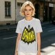 Olive green t-shirt with banana bat logo graphic
