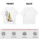 Olive T-Shirt With Cartoon Marshmallow and Burning Character Print