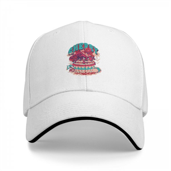 Black Baseball Cap With Cherry Surf Dessert Graphic Print