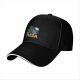 Black baseball cap with alien eating pizza and 'FOR PIZZA' text