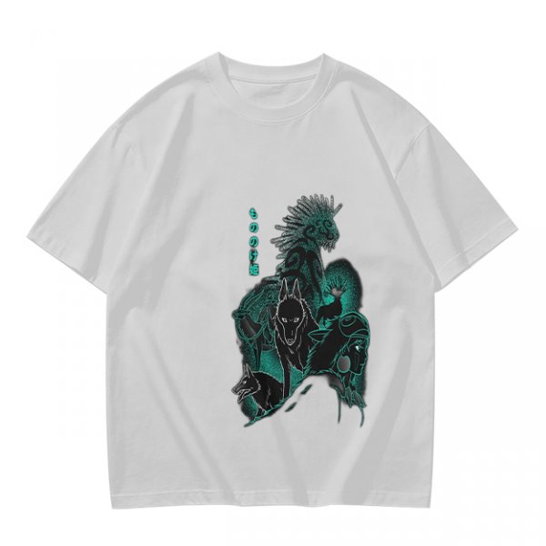 Olive T-shirt with Dark Fantasy Spirit Creature Graphic