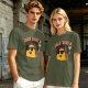 Olive taco graphic t-shirt with 'TACO 'BOUT A' text and margarita