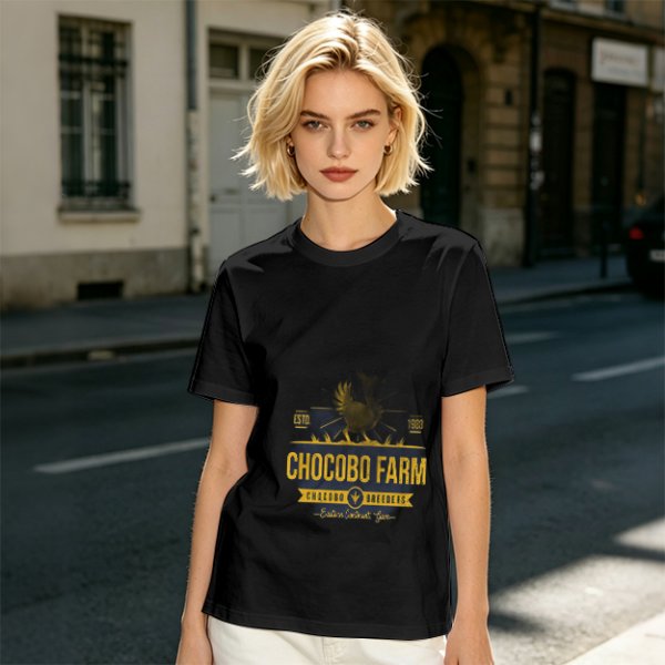 Olive Chocobo Farm Graphic T-Shirt for Fans