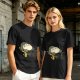 Olive T-shirt with Sleeping Totoro and Crossover Anime Characters Print