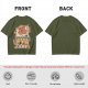 Olive T-Shirt with Octopus Takoyaki Shop Cat Art Print