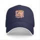 Black Baseball Cap with Relaxed Shiba Inu Summer Vibes Graphic