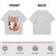 Olive T-shirt with a cute chainsaw squirrel graphic