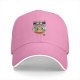 Black baseball cap with ninja cat eating ramen graphic