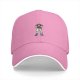 Black Baseball Cap With Cartoon Superhero Character Print
