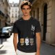 Olive T-Shirt With Cute Kitten Illustrations And Text Print