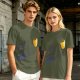 Olive Graphic T-Shirt With Coffee Mug And Rainbow Design