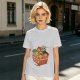 Olive T-shirt with Chibi Anime Characters in Takeout Box