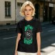 Oversized Olive T-Shirt With 'On My Way To Overreact' Cat Graphic