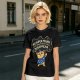 Olive T-shirt with Wizard Cat 'My Super Power Is To Make Stupid People Disappear' Print