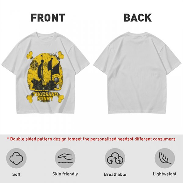 One Piece Thousand Sunny Pirate Ship Graphic T-Shirt
