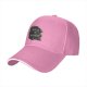 Black baseball cap with 'Here Lies My Motivation' tombstone graphic