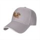 Black baseball cap with heart shaped food print design