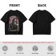 Olive T-Shirt Featuring Grim Reaper Holding Coffee and Scythe
