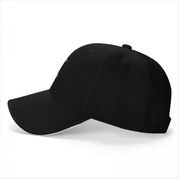 Black baseball cap with funny admitting wrong cat graphic