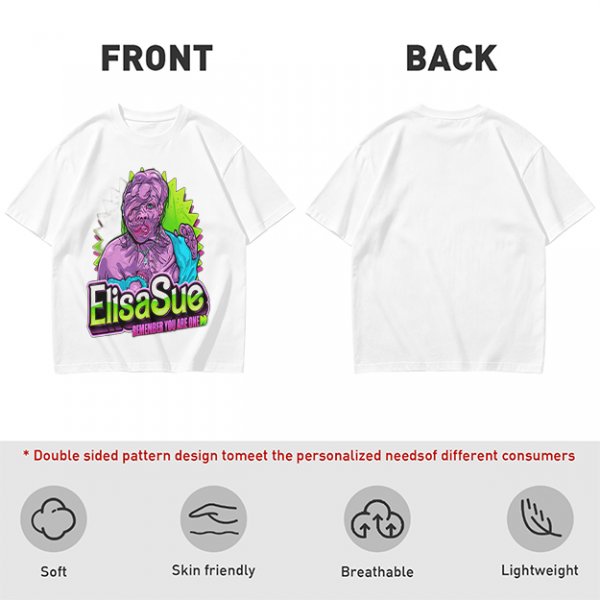 Olive Graphic T-Shirt With ElisaSue Artwork And Slogan