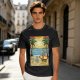 Olive T-Shirt with Beach Scene Print Featuring Totoro and Friends
