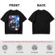 Olive t-shirt with Kiki's Delivery Service window print of girl reading letter