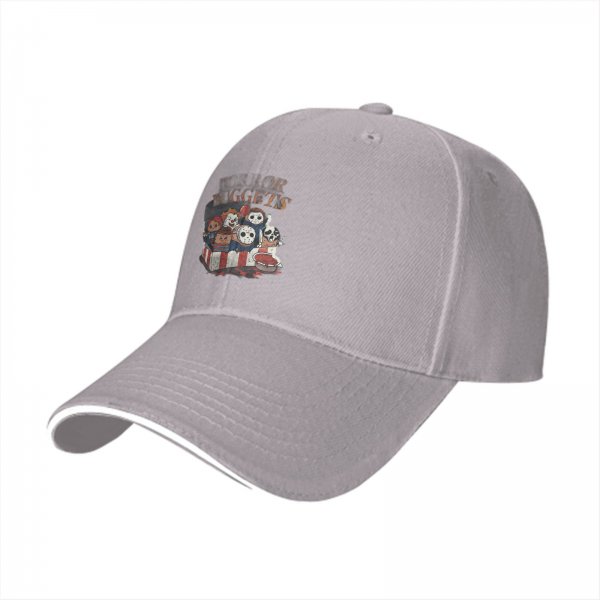 Horror Movie Characters Chicken Nuggets Graphic Baseball Cap