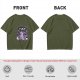 Olive t-shirt with cute book dragon reading design