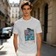Olive t-shirt with monster polaroid print that says Normal Is Boring